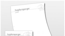 Visitenkarten und Briefpapier Architekt Hopfensperger