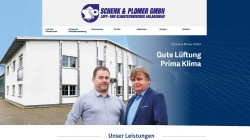 Re-Design Webseite Schenk & Plomer – Heizung | Klima | Lüftung Altheim